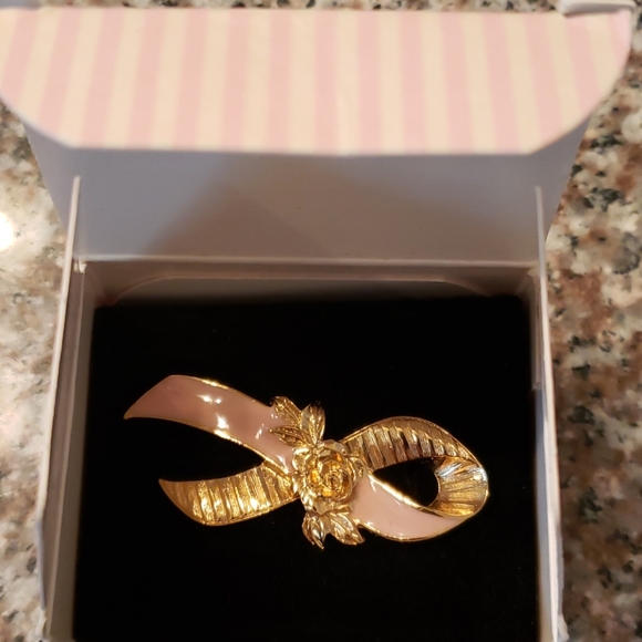 SOLD! Vintage 1993 Avon Better Breast Care Ribbon Pin - Picture 2 of 6